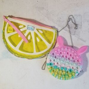 Limited Too Pink and Yellow Kids Bag Set